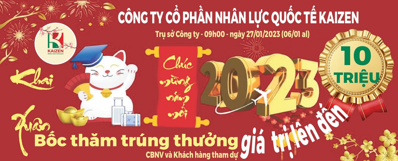 Kaizen Khai xuân Quý Mão 2023: Chương trình bốc thăm trúng thưởng quà khủng